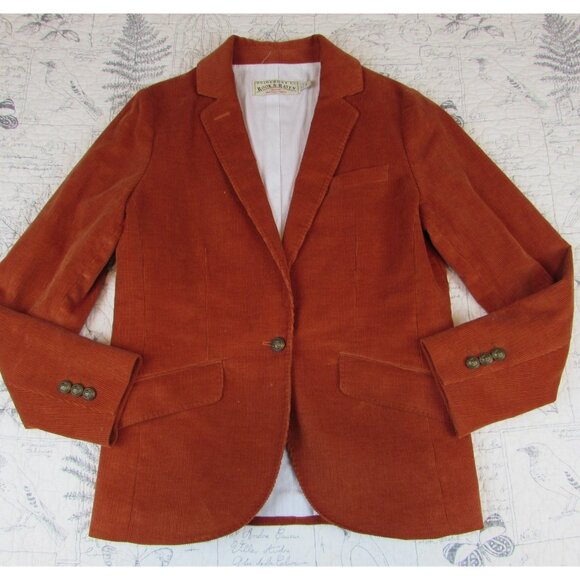 Guideboat Co Rook & Raven Burnt orang Corduroy Jacket Brisbane Moss British sz 2 - Picture 1 of 8